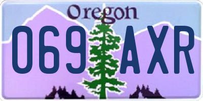 OR license plate 069AXR