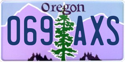 OR license plate 069AXS