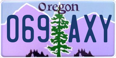 OR license plate 069AXY