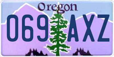 OR license plate 069AXZ
