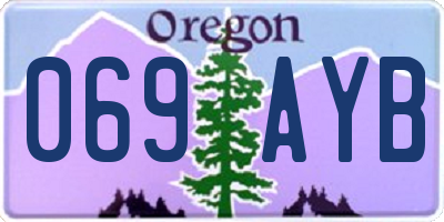 OR license plate 069AYB