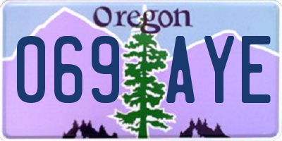 OR license plate 069AYE