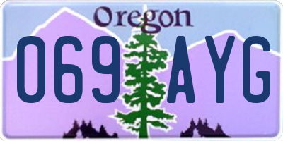OR license plate 069AYG