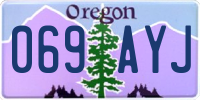 OR license plate 069AYJ