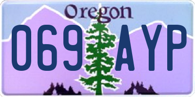 OR license plate 069AYP