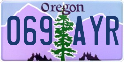 OR license plate 069AYR