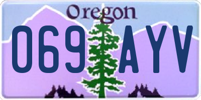 OR license plate 069AYV