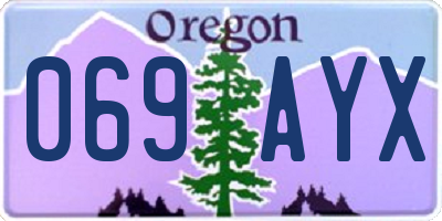 OR license plate 069AYX