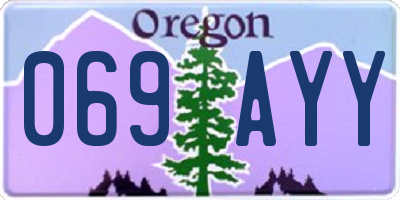 OR license plate 069AYY