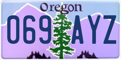 OR license plate 069AYZ