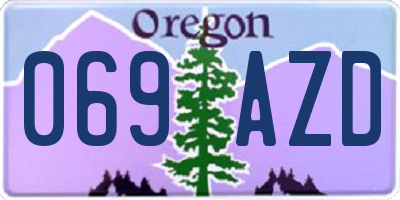 OR license plate 069AZD