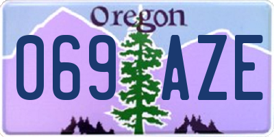 OR license plate 069AZE