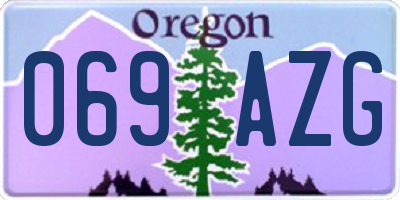 OR license plate 069AZG