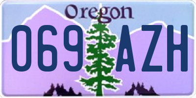 OR license plate 069AZH