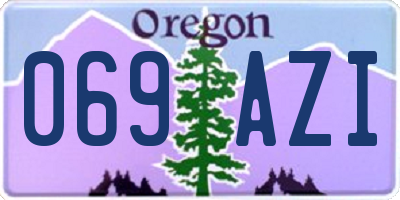 OR license plate 069AZI