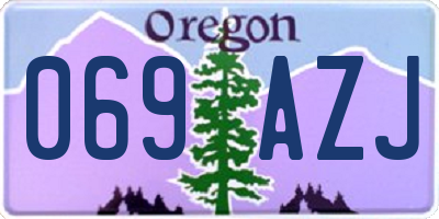 OR license plate 069AZJ
