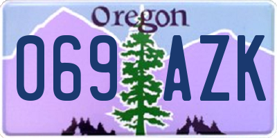 OR license plate 069AZK
