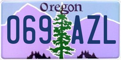 OR license plate 069AZL