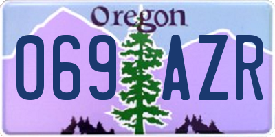 OR license plate 069AZR