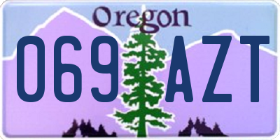 OR license plate 069AZT
