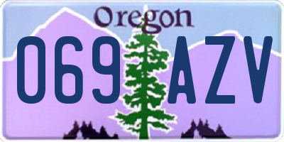 OR license plate 069AZV