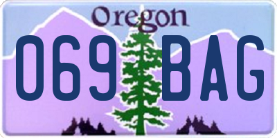OR license plate 069BAG