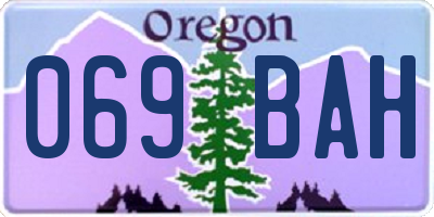 OR license plate 069BAH