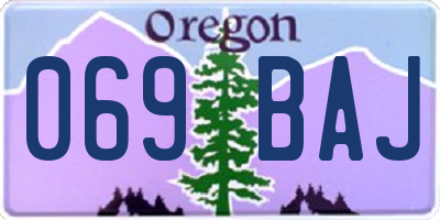 OR license plate 069BAJ