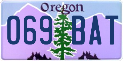 OR license plate 069BAT