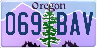 OR license plate 069BAV