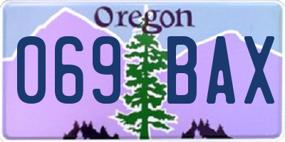 OR license plate 069BAX