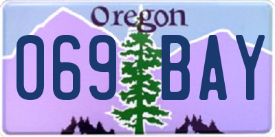 OR license plate 069BAY