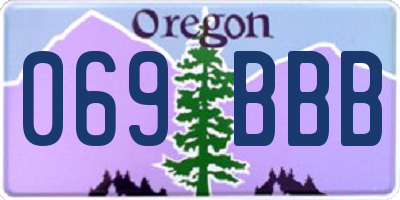 OR license plate 069BBB