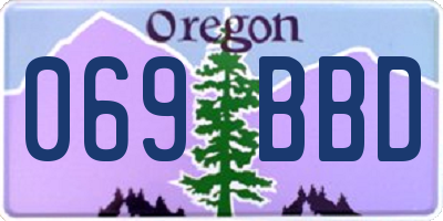 OR license plate 069BBD