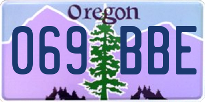 OR license plate 069BBE