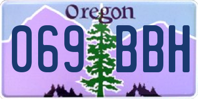 OR license plate 069BBH