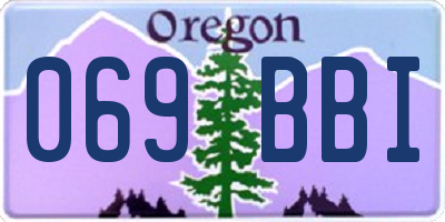 OR license plate 069BBI