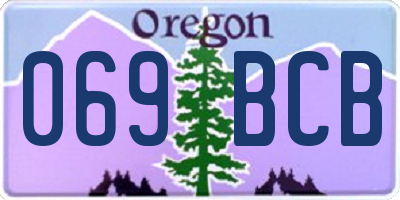 OR license plate 069BCB
