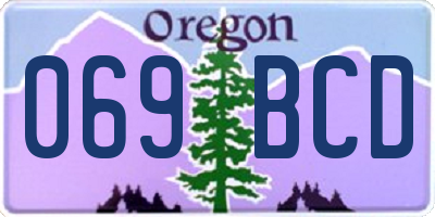 OR license plate 069BCD