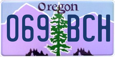 OR license plate 069BCH