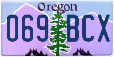 OR license plate 069BCX