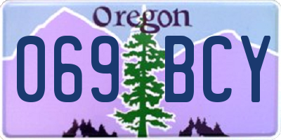 OR license plate 069BCY