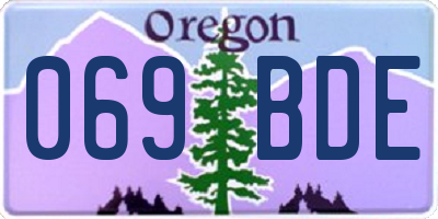 OR license plate 069BDE