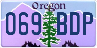 OR license plate 069BDP