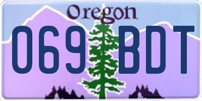 OR license plate 069BDT