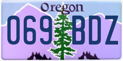 OR license plate 069BDZ