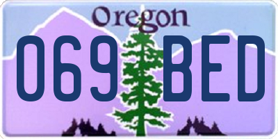 OR license plate 069BED