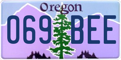 OR license plate 069BEE