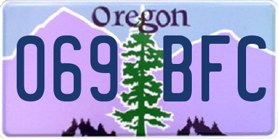 OR license plate 069BFC