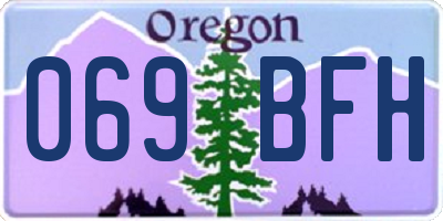 OR license plate 069BFH